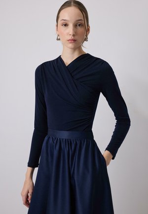DRAPED  - Bluse - navy blue