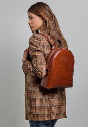 The Bridge, THE BRIDGE ZAINO DONNA IN PELLE CON ZIP UNISEX - Zaino - marrone