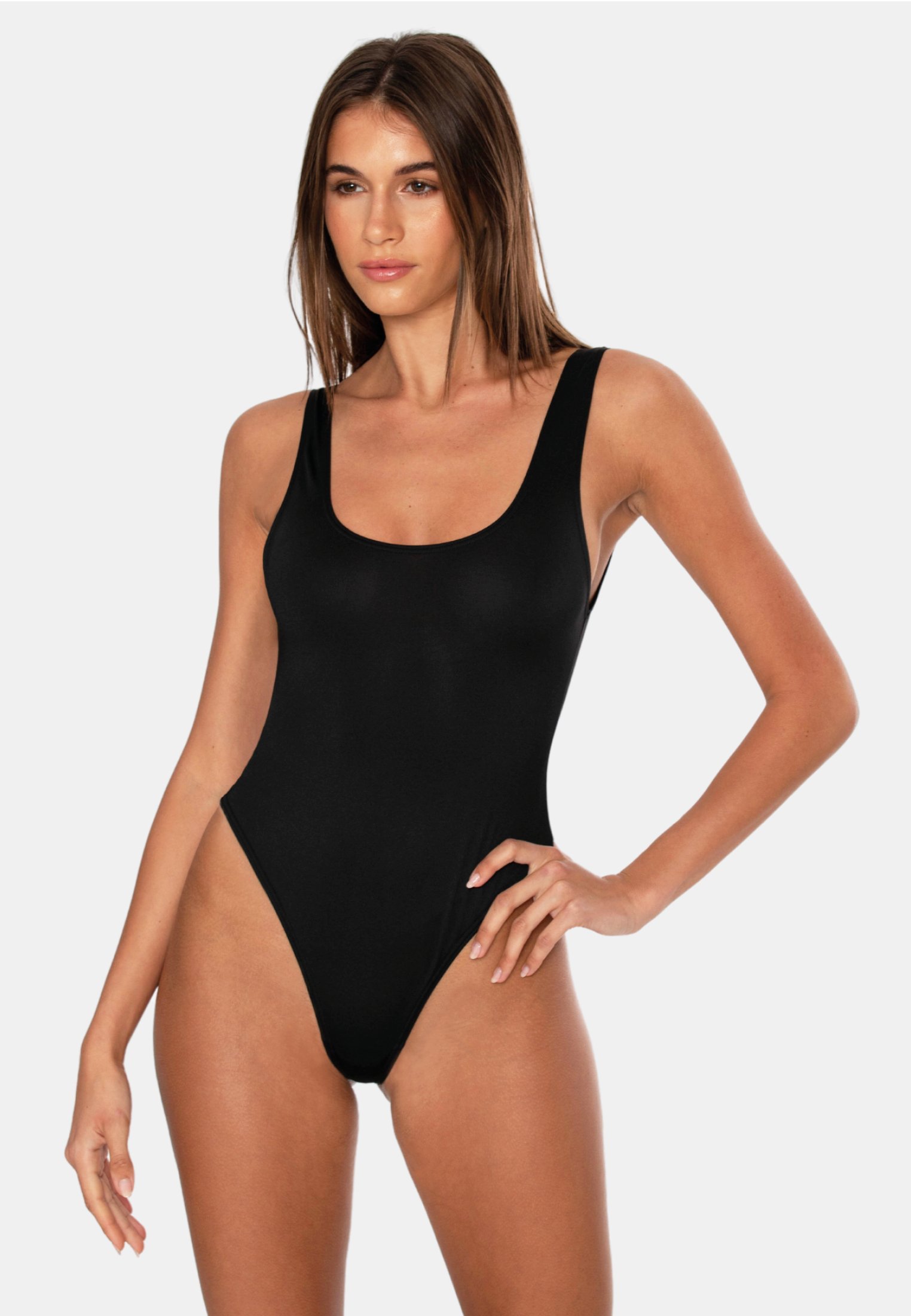 OW Intimates Manon Body Asimmetrico In Misto Bambù - Donna - Con Lacci Al Collo E Chiusura A Gancio - 3
