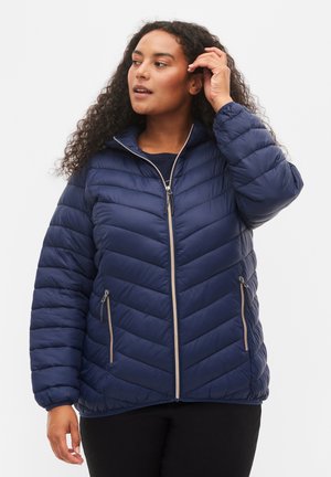 Zizzi QUILTED LIGHTWEIGHT  WITH - Winterjas - navy blazer