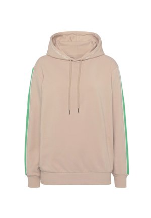 Felpa con cappuccio - beige, grün