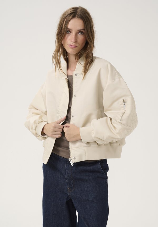 HELGA SHORT  - Bomberjacke - oatmeal