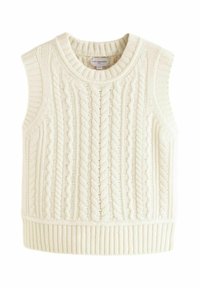 SLEEVELESS CABLE TANK - REGULAR FIT - Jumper - white ecru