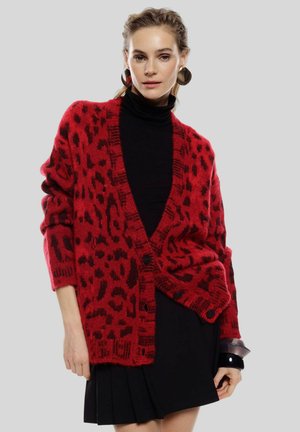 Cardigan - nero/rosso