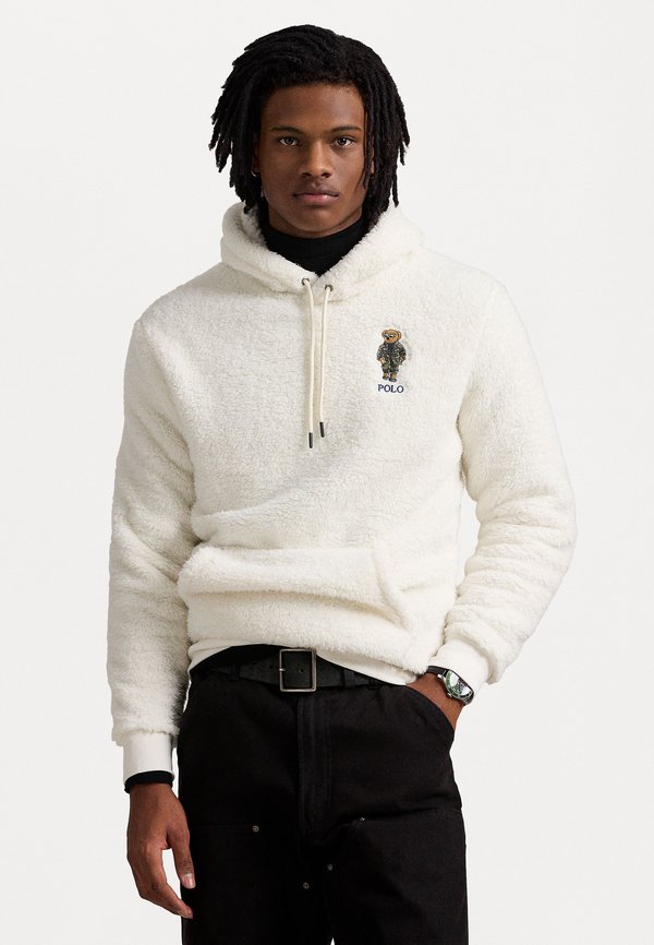 POLO BEAR PILE FLEECE HOODIE - Fleece jumper - antique cream