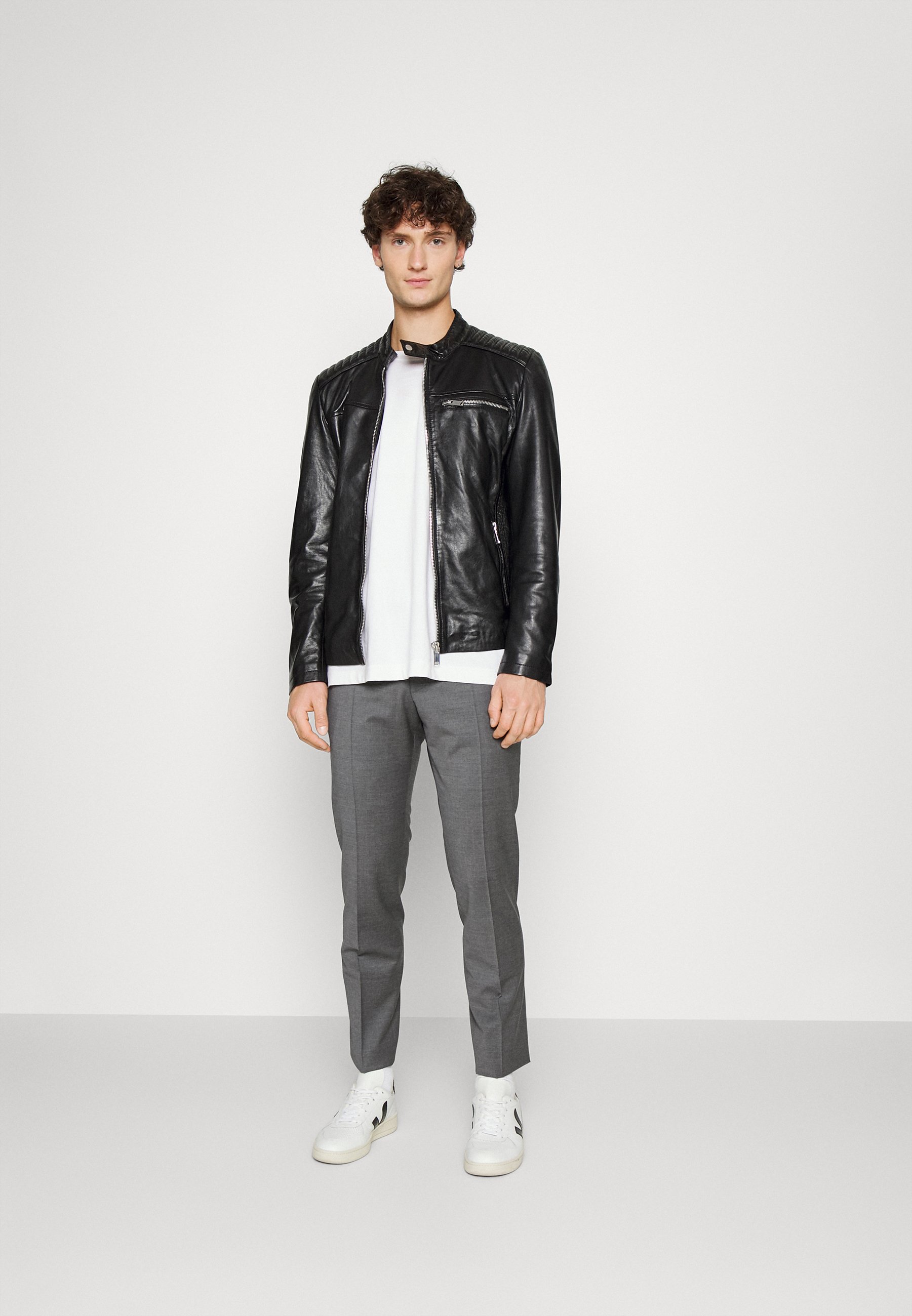 Freaky Nation Leather jacket - black 