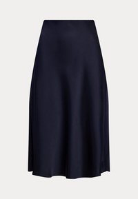 SATIN CHARMEUSE MIDI SKIRT - A-lijn rok - navy