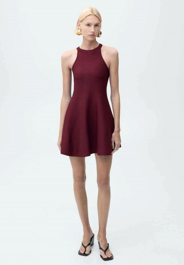 Freizeitkleid - donkerrood