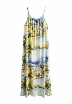 REGULAR FIT - THIN STRAP - Vestido largo - blue beach graphic
