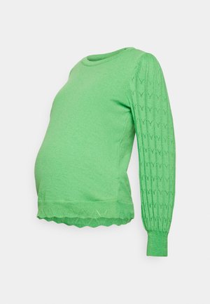 ONLY MATERNITY OLMMOLLY LIFE MIX O NECK - Džemperis - green bee