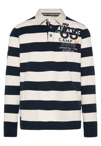 Camp David MIT BLOCK - Poloshirt - blue navy ecru