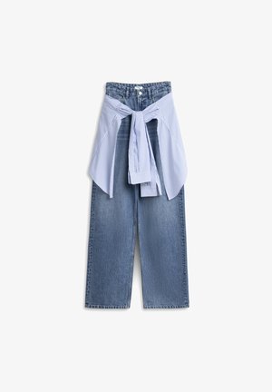 Twist, TWIST JEAN PANTS SHIRT DETAILS JEANS - Wide Leg - indigo