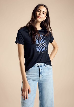 Street One Print T-shirt - blau