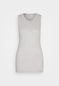 LONG ROUND NECK - Topper - chalky grey melange