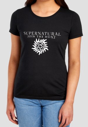Cotton Soul, SUPERNATURAL LOGO - Print T-shirt - black