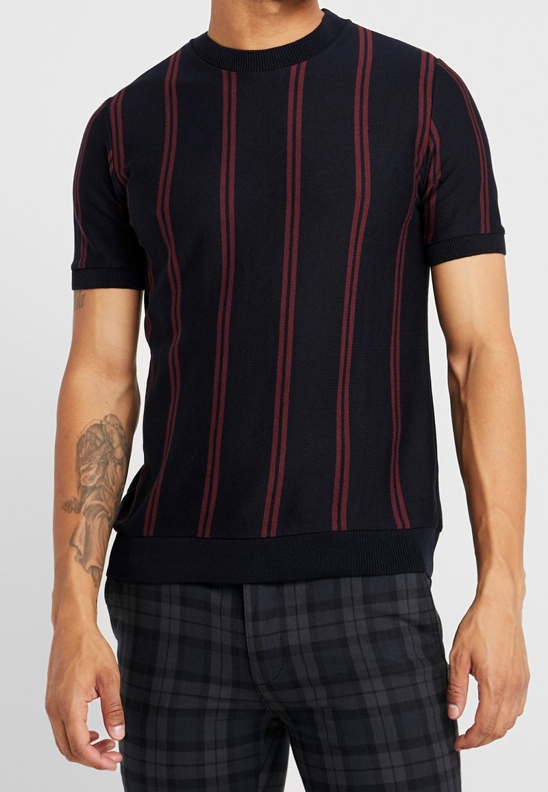 Topman Basic T-shirt - dark blue