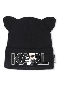 KARL LAGERFELD KIDS Pletena kapa - black