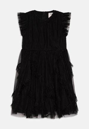 CRISS CROSS RUFFLE DRESS - Cocktailkjole - black