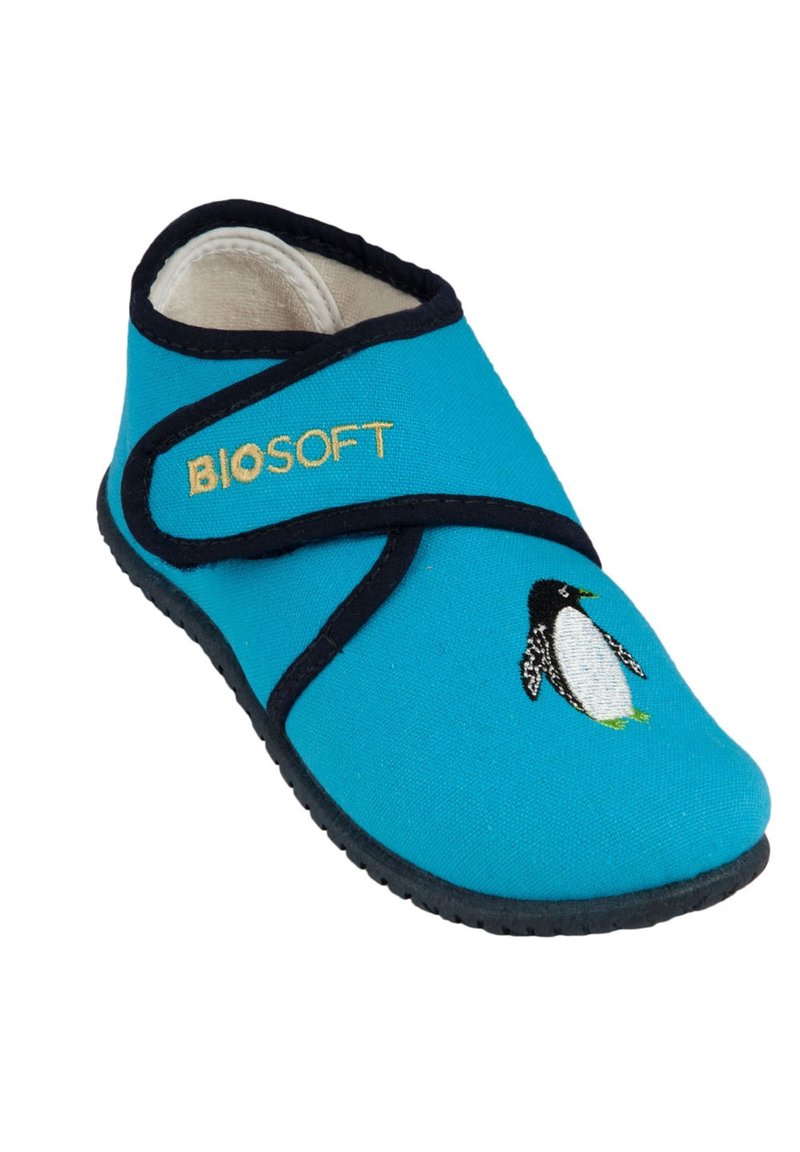 Kinder Klettschuhe | BIOSOFT MIT KUSCHELTIER Klettschuh türkis pinguin/türkis - BR03284 Kinder Klettschuhe | BIOSOFT MIT KUSCHELTIER Klettschuh türkis pinguin/türkis - BR03284
