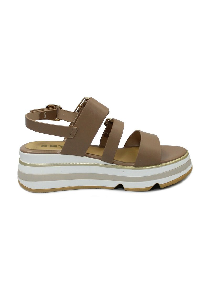 Keys CINTURINO FIBBIE - Sandali con plateau - cammello