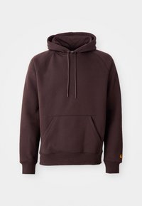 HOODED CHASE - Sweater - tobacco/gold