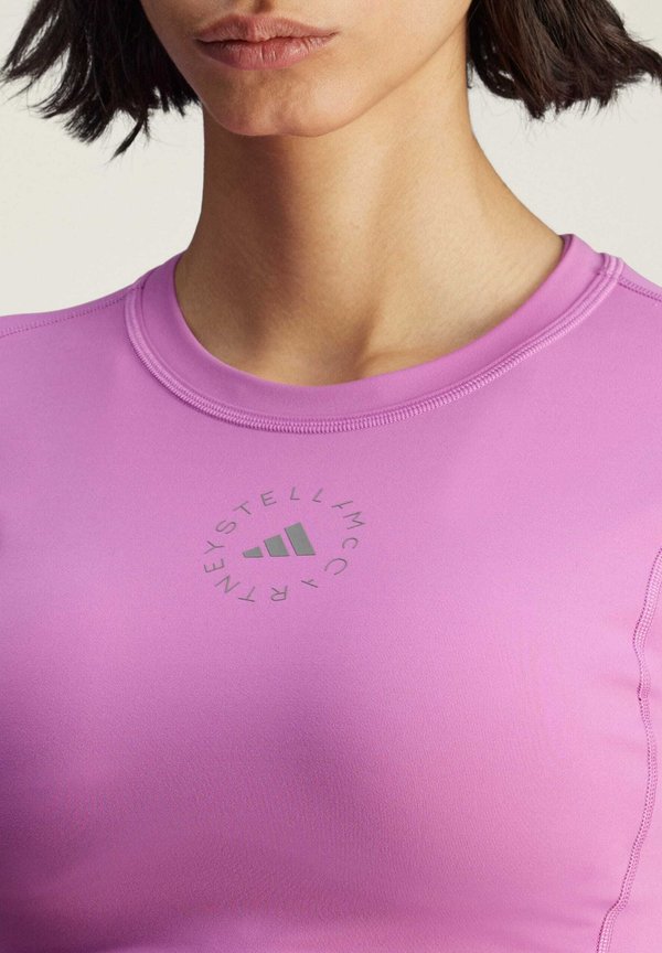TST CROP - Long sleeved top - semi pulse lilac2