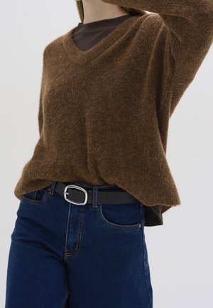 Jumper - mottled dark brown