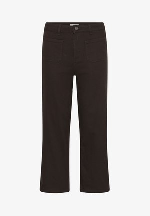 Kaffe, KABROOK CROPPED HW JEANS - Džínsy s rovným strihom - coffee bean