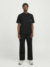 Jack & Jones RUNDHALSAUSSCH - T-Shirt print - black