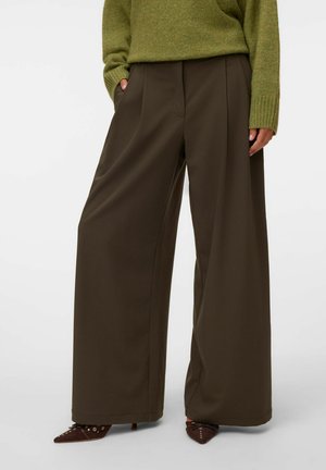 Vero Moda, VMSTELLA MW WIDE PLEAT PANT NOOS - Pantalon classique - forest night