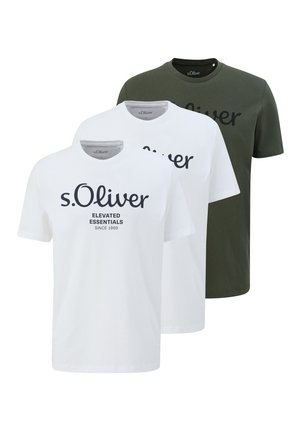 T-shirt print - weiß   grün