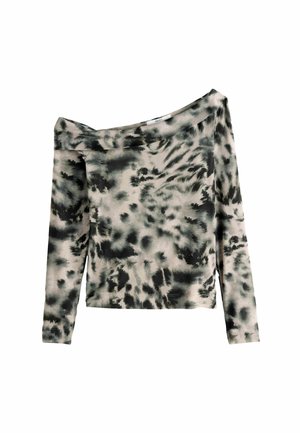 ASYMMETRIC - Long sleeved top - animal print