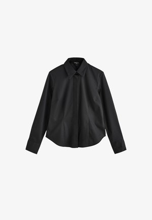 Next, REGULAR FIT - FITTED STRETCH ESSENTIAL LONG SLEEVE SHIRT . - Blúzka so zapínaním na gombíky - black