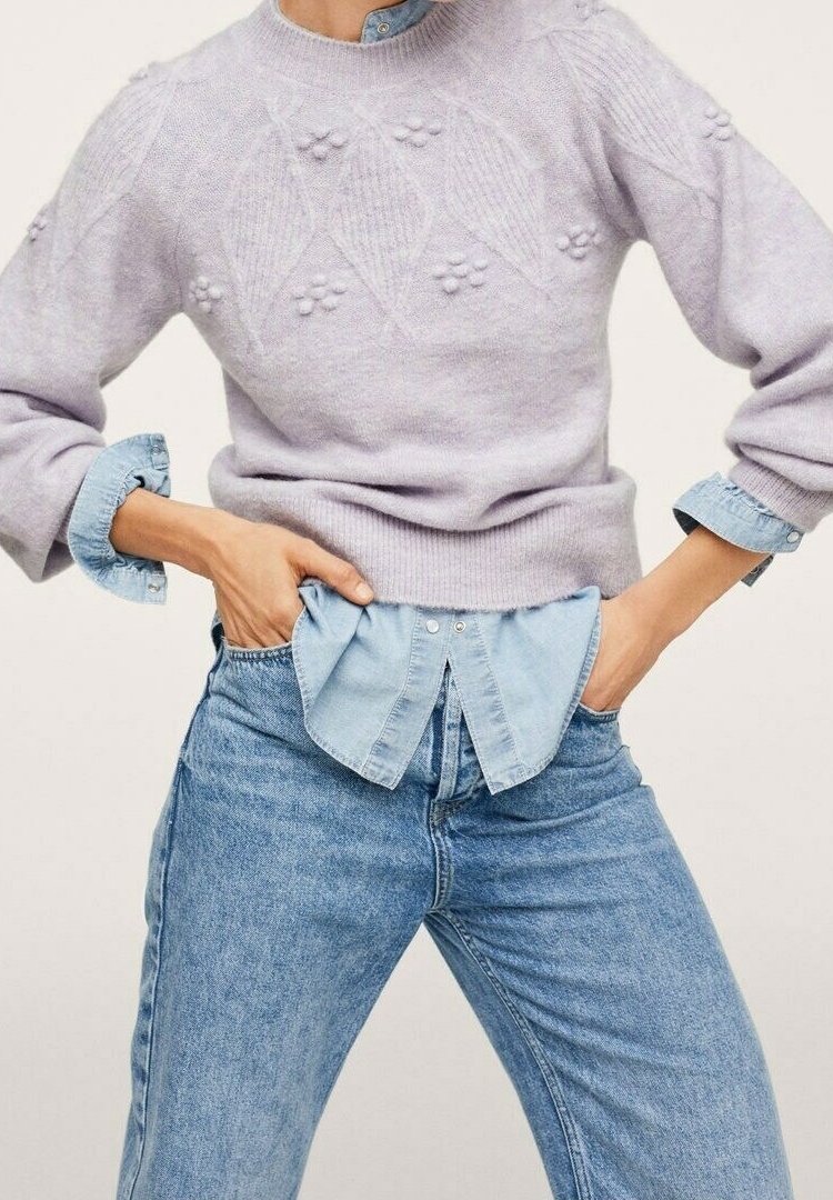 Mango Strickpullover - purple