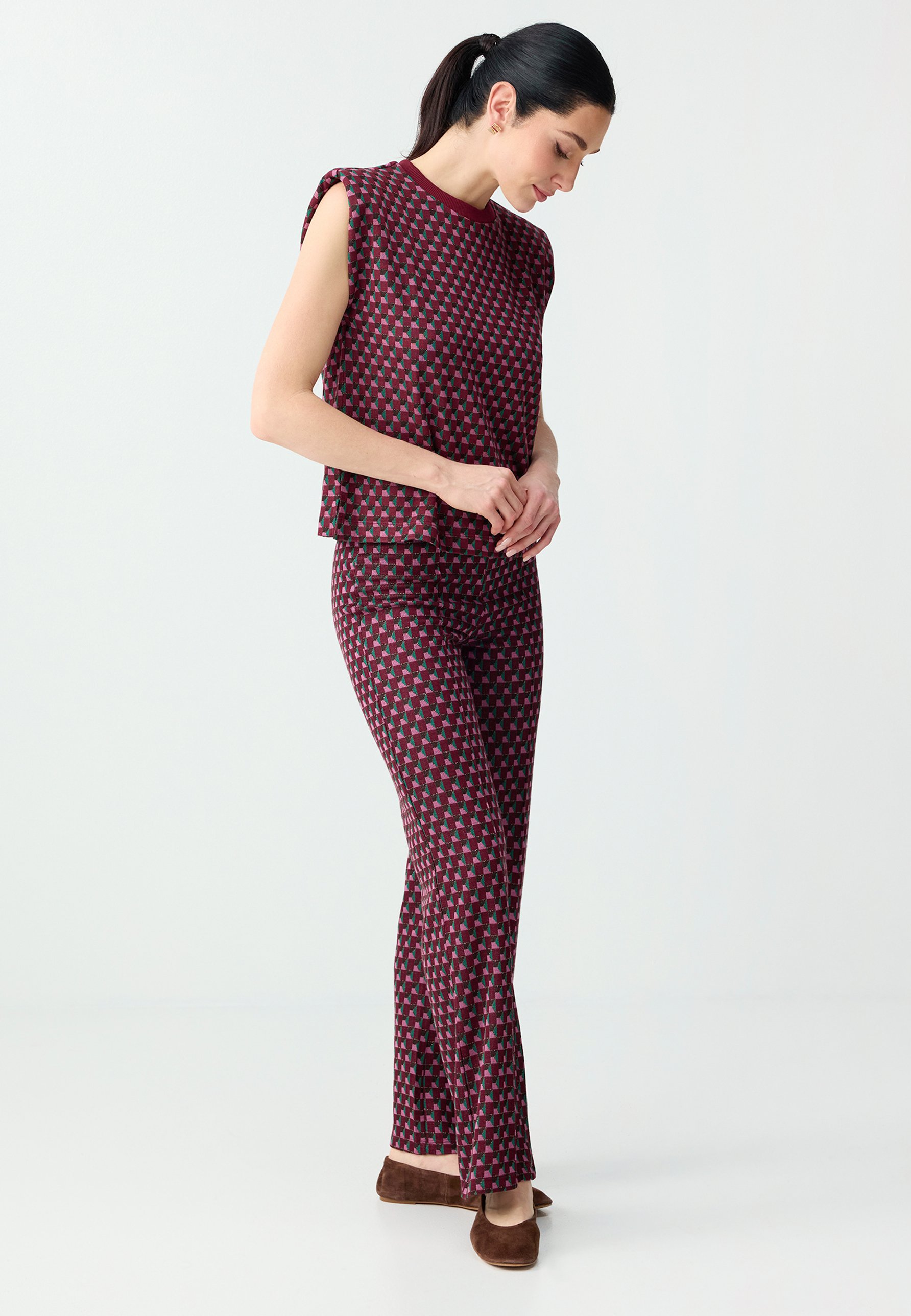 Jimmy Key Broek - burgundy/bordeauxrood - Zalando.nl