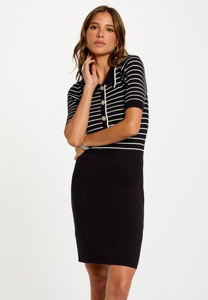 MINI STRIPES - Robe fourreau - noir