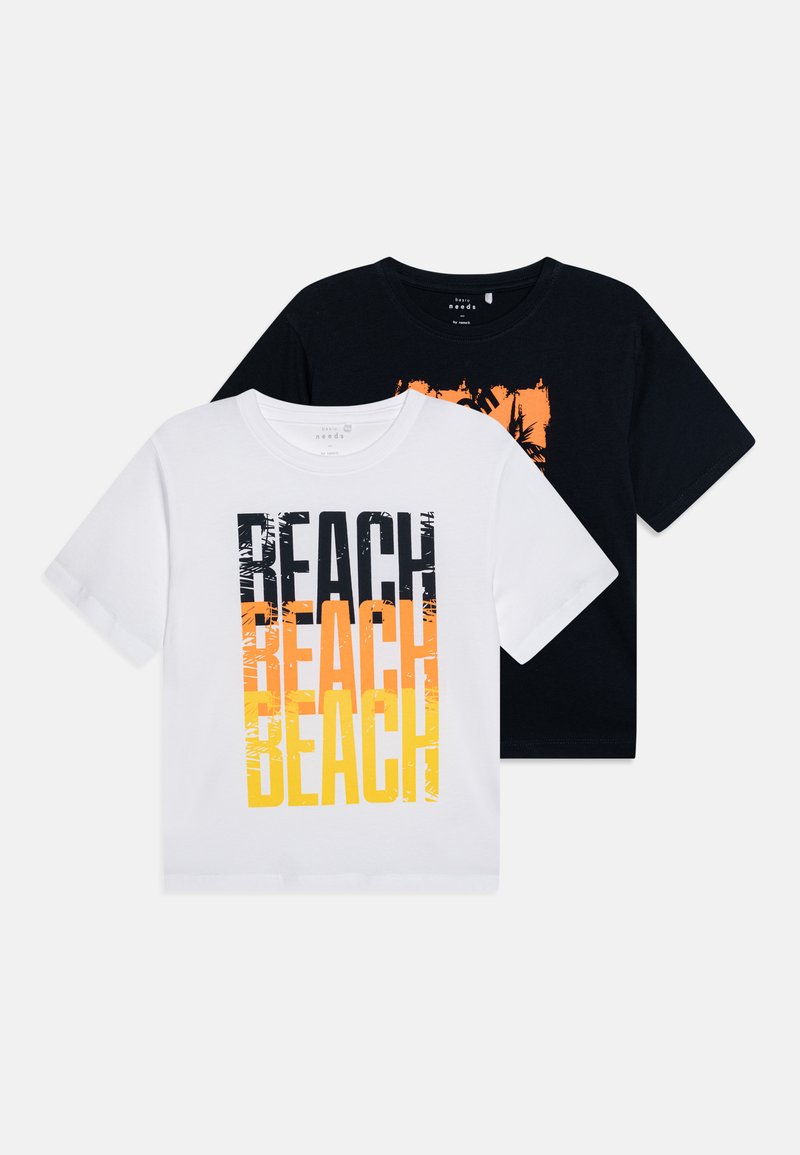 Name it NKMVAGNO 2 PACK - Camiseta estampada - dark sapphire/bright white