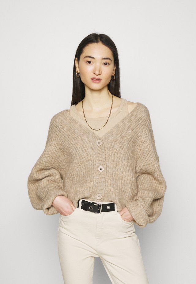 HILLEVI CARDIGAN - Strickjacke - mole