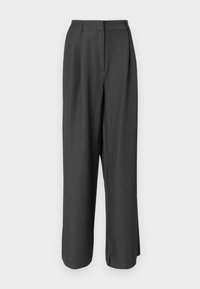 ONLHATTIE PLEAT - Calças - dark grey melange