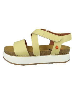 *Art MYKONOS CARTAGO GELB  WHEAT LEDER - Sandały na platformie