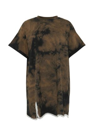 #VDR VILLADELLEROSE, OVERSIZE TIE-DYE DRESS - Robe t-shirt - brown