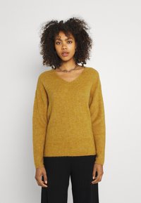Vero Moda VMCREWLEFILE VNECK  - Camisola - chai tea melange