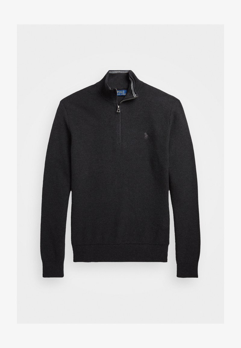Polo Ralph Lauren LONG SLEEVE PULLOVER - Stickad tröja - dark granite hthr