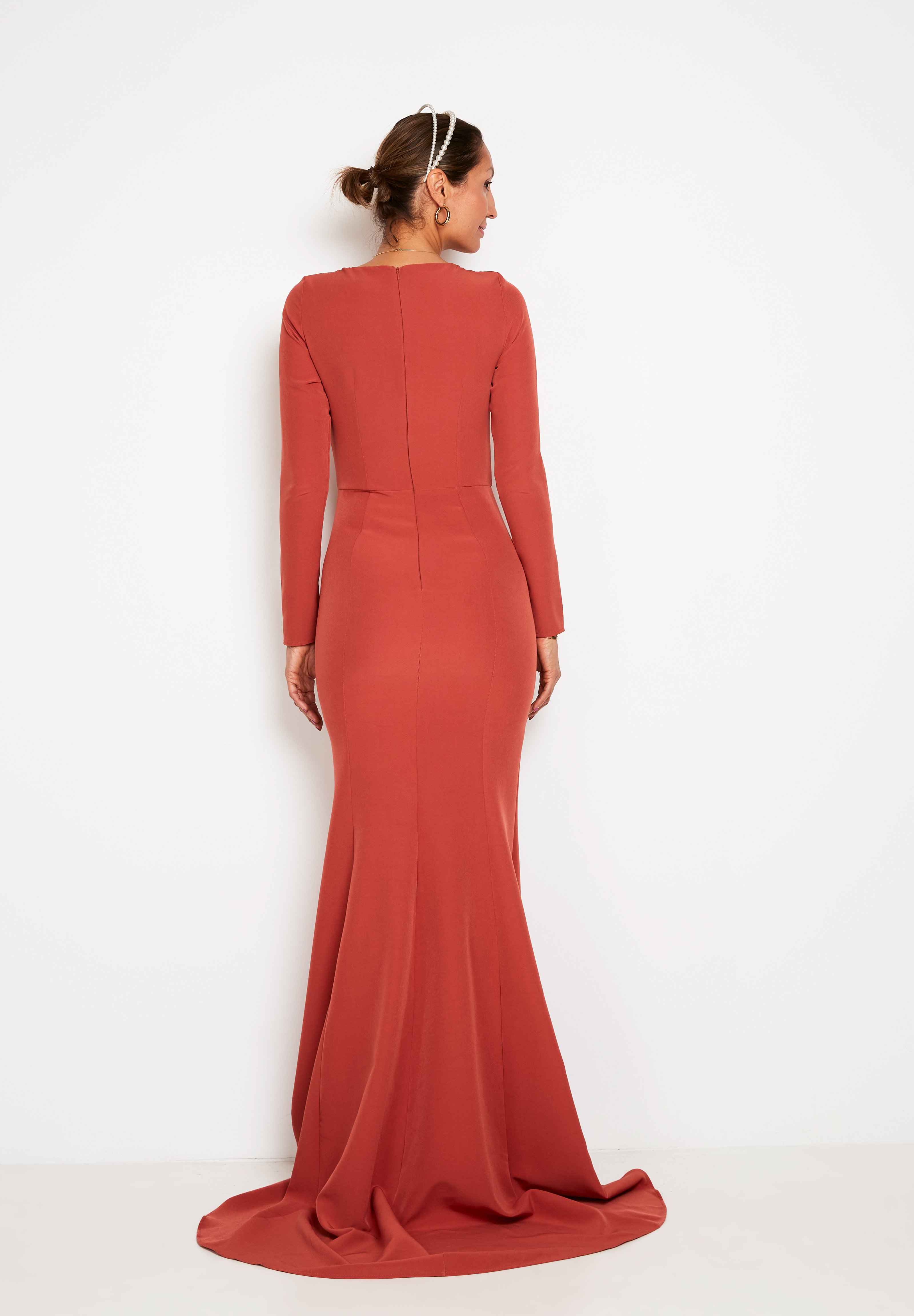 True Violet LONG SLEEVE FISHTAIL GOWN - Vestito elegante - ochre/ocra -  Zalando.it