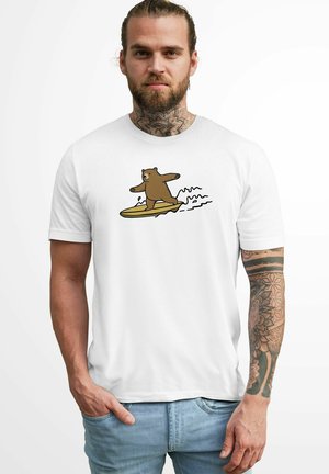 Print T-shirt - weiß