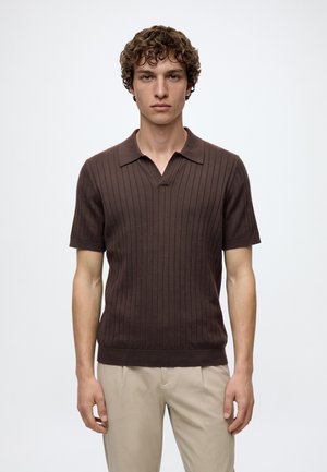 GAP EXTHOT JOHNNY COLLAR - поло - terra brown