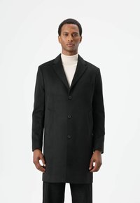 SINGLE-BREASTED - Mantel - black