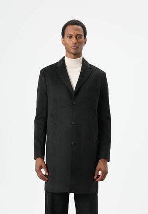 SINGLE-BREASTED - Mantel - black