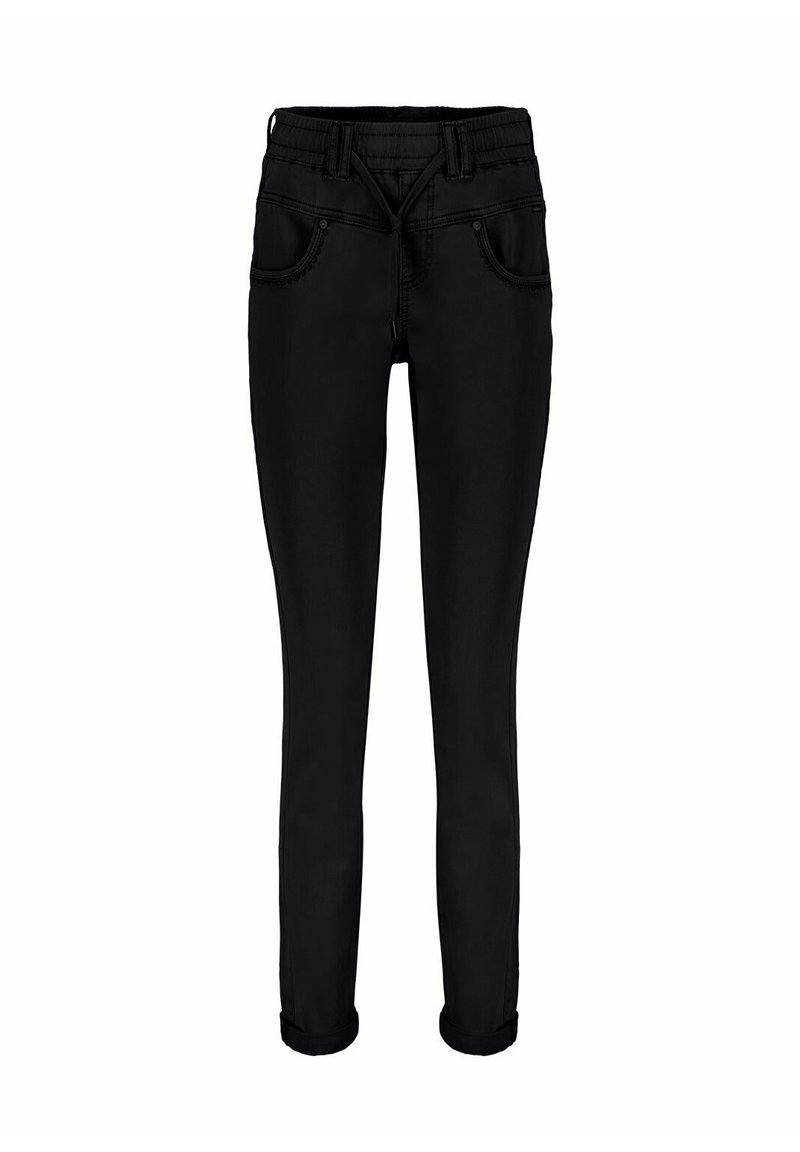 Red button TESSY JOG - Slim fit jeans - black