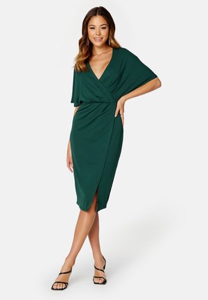 WRAP SLIT MIDI DRESS - Etui-jurk - dark green